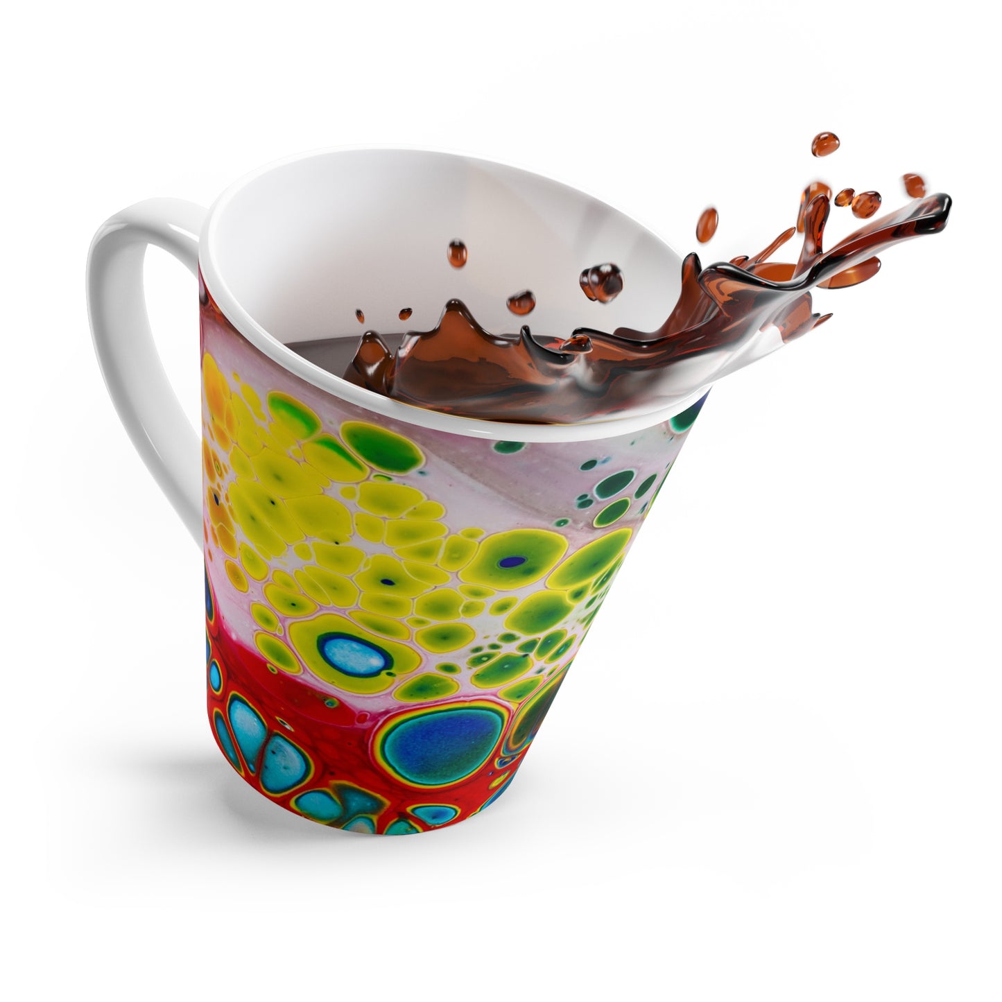 Latte Mug - 12 oz - Bubbling Rainbows