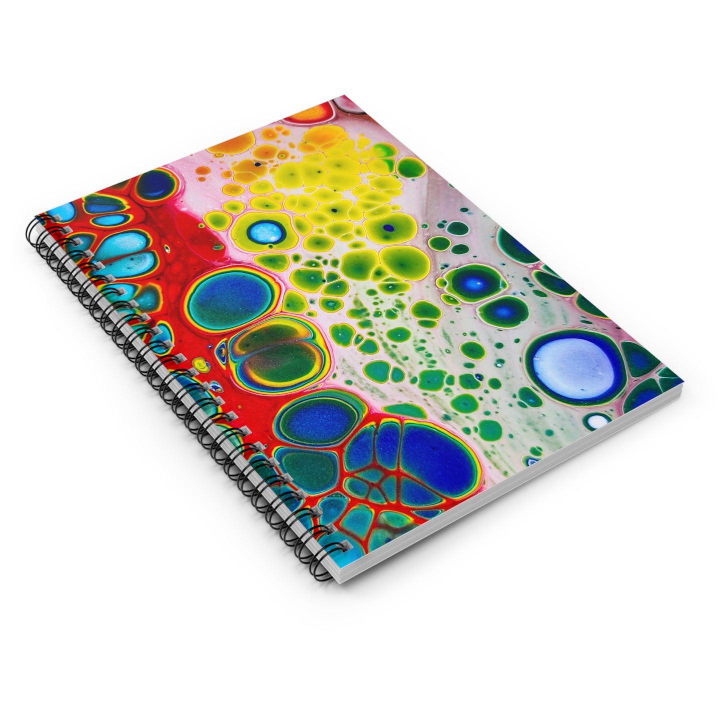 Spiral Notebook - Ruled Line - Bubbling Rainbows