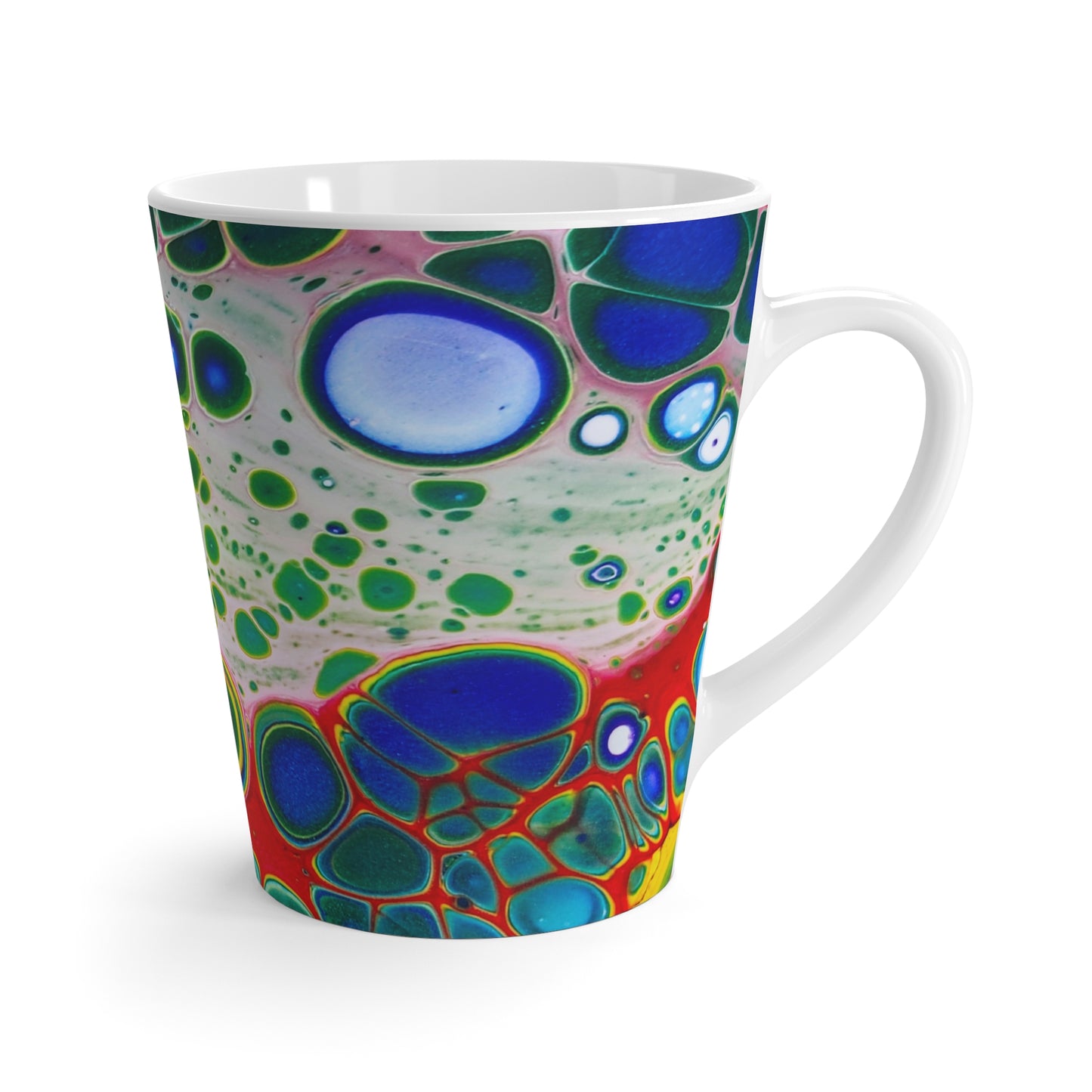 Latte Mug - 12 oz - Bubbling Rainbows