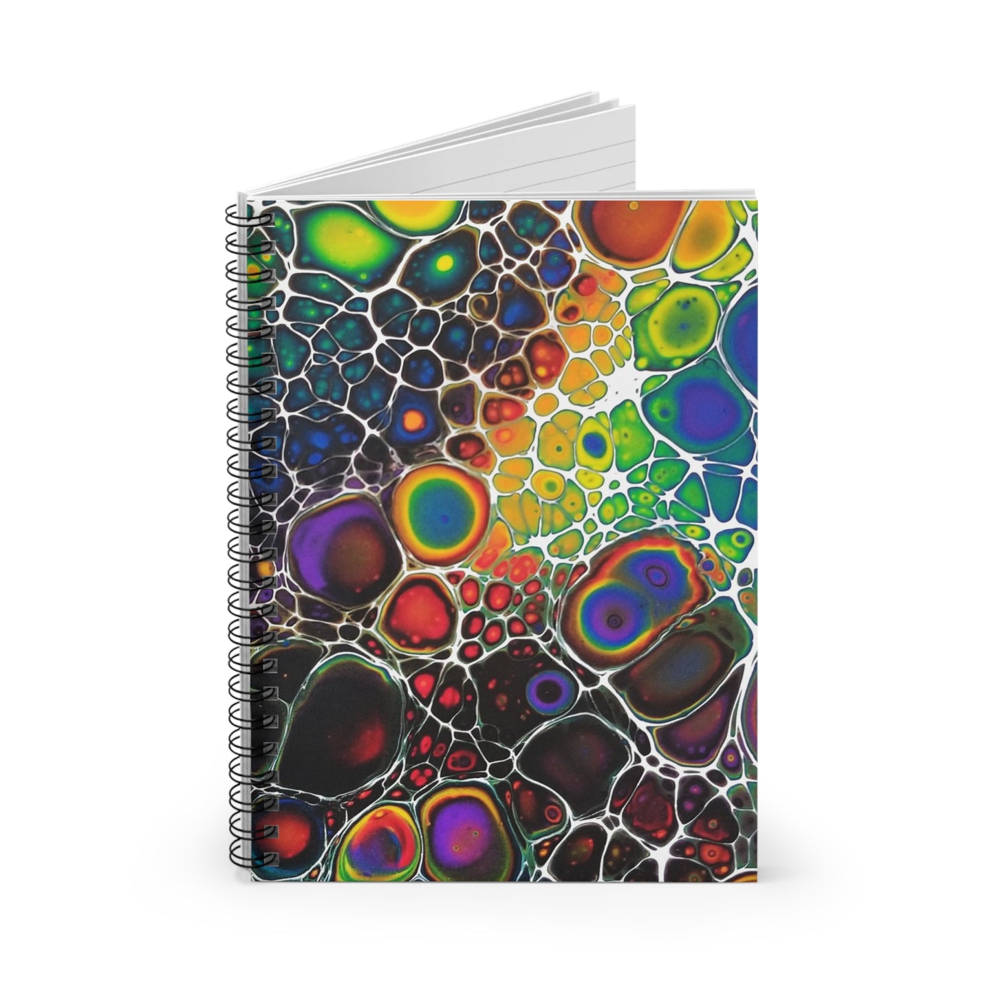 Spiral Notebook - Ruled Line - Rainbow Bubbles
