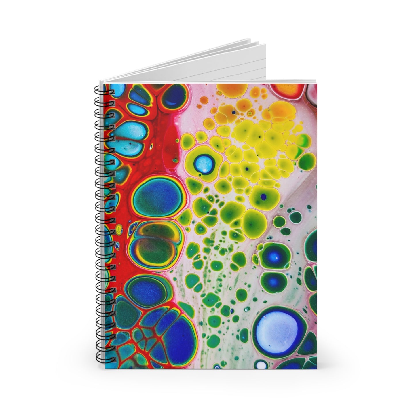 Spiral Notebook - Ruled Line - Bubbling Rainbows