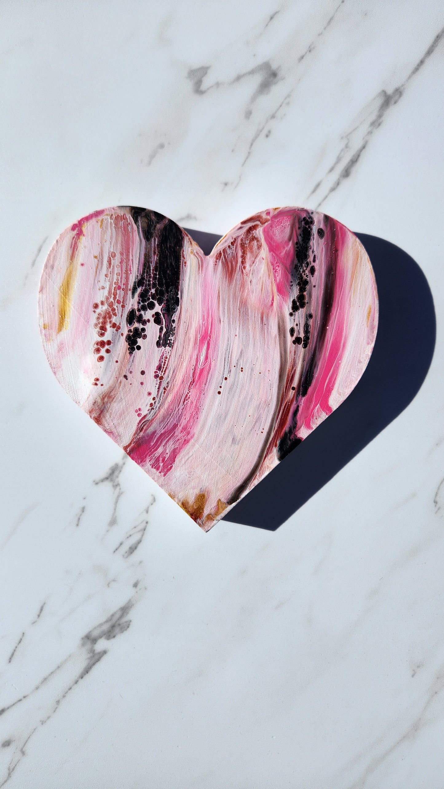 Love Rains Heart - Wooden Painted Heart Decor Wall Art