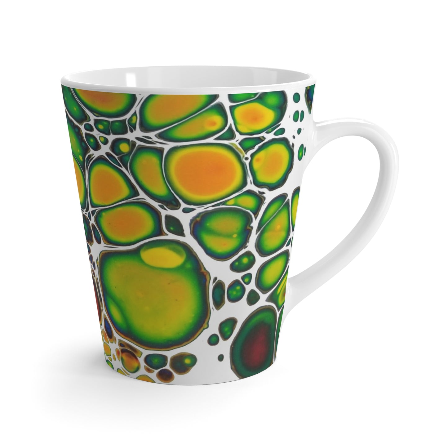 Latte Mug - 12 oz - Rainbow Bubbles