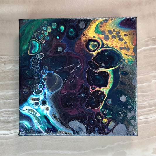 Gothic Peacock - Painted Decor Wall Art Wrapped Canvas Original
