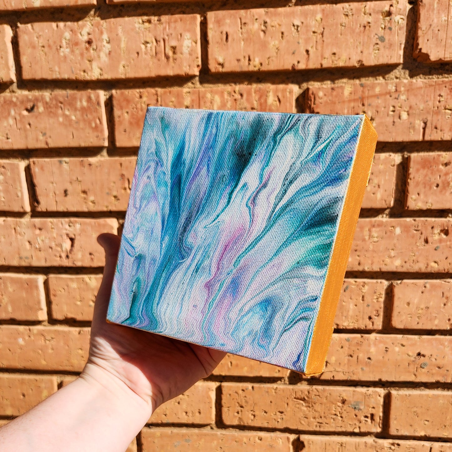 Golden Spring - Painted Decor Wall Art Wrapped Canvas Original