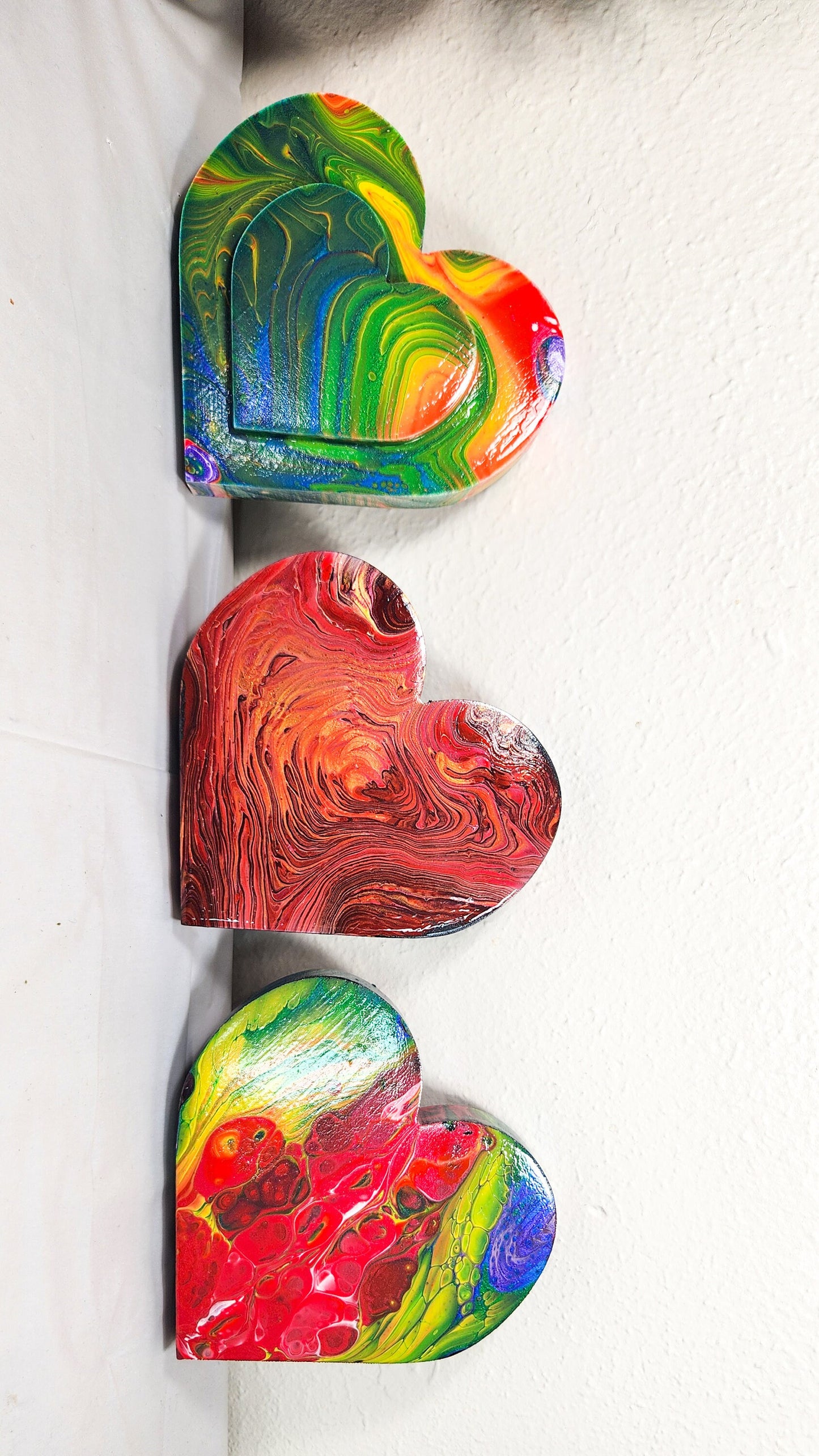 Bubble Heart - Wooden Painted Heart Decor Wall Art